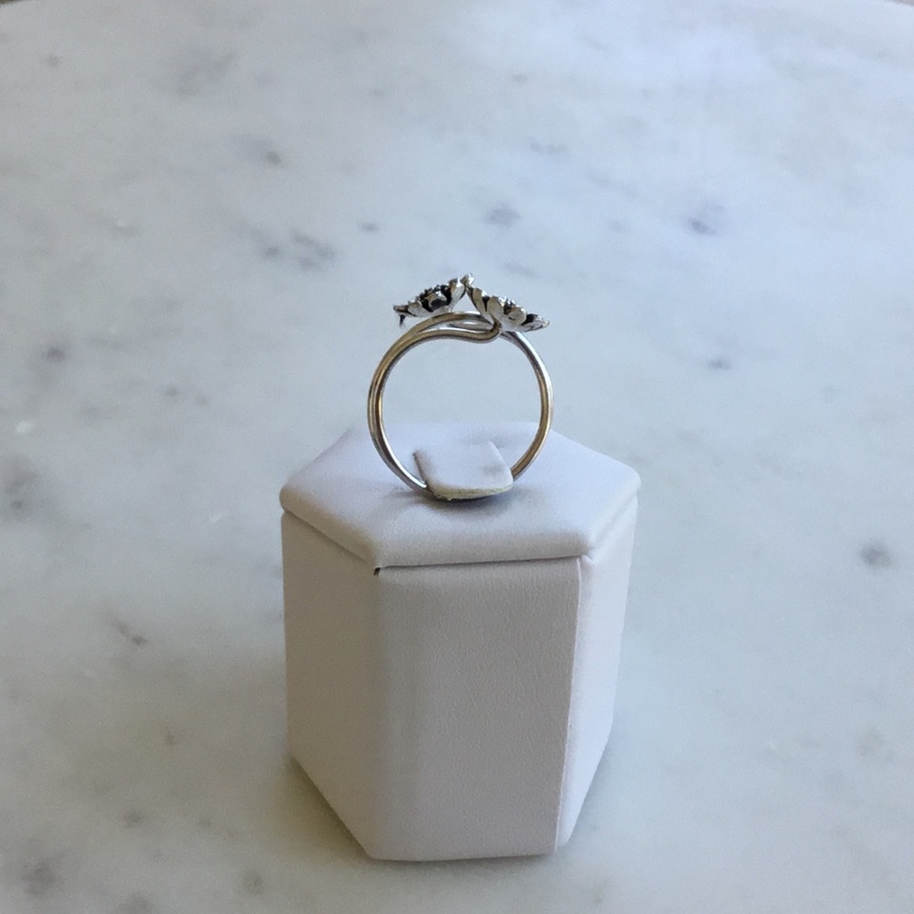 Clearance $22, Sterling Silver Adjustable Double Sunflower Ring - Picture 9 of 16